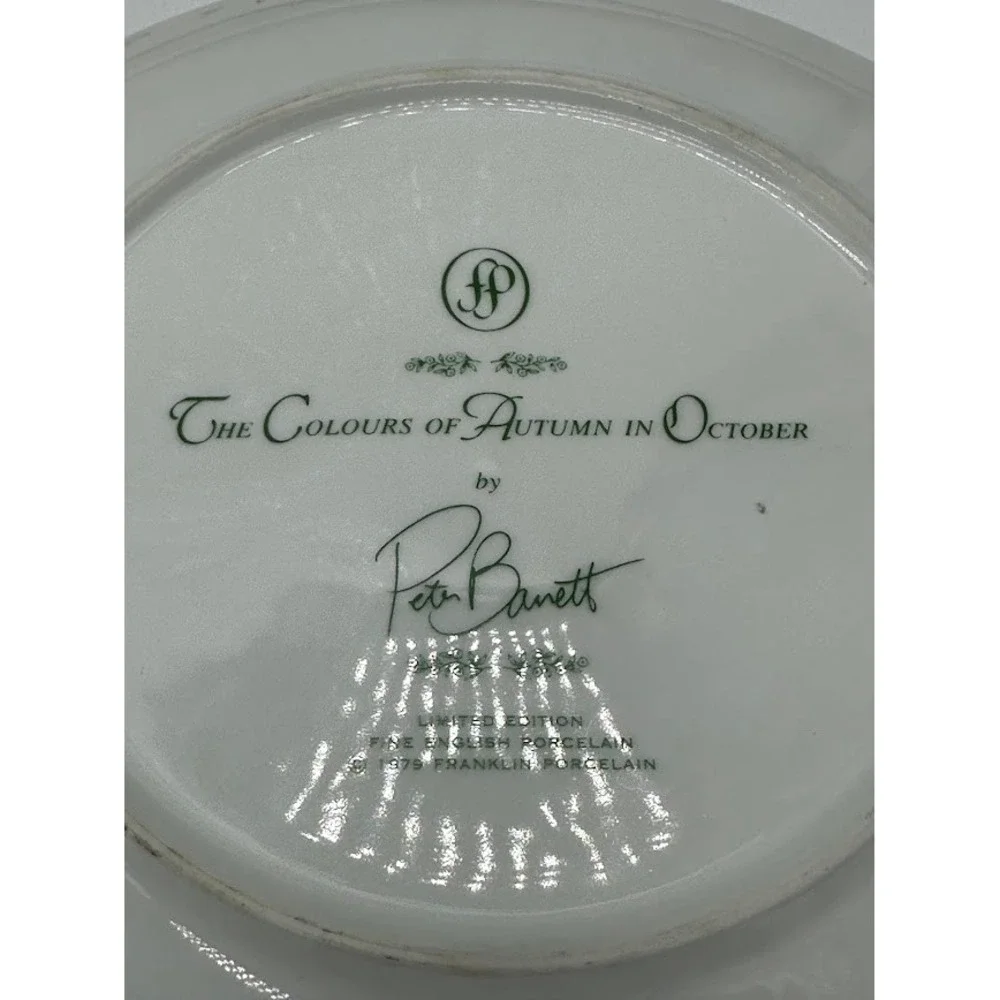 Franklin Porcelain Peter Barrett Limited Edition Plates Set of 4 Nature Birds‎